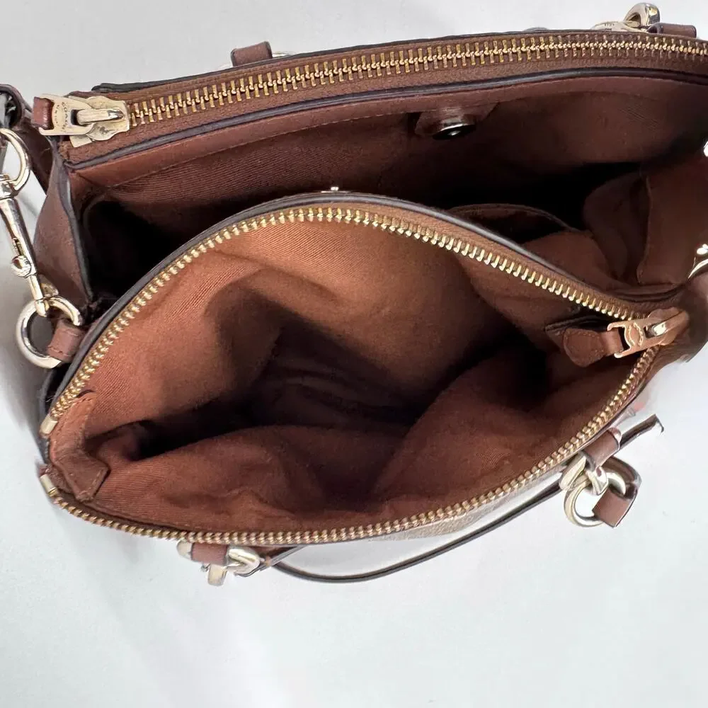 Coach Christie Carryall Mini Satchel Crossbody Monogram F58290 Coated Canvas - Picture 13 of 16
